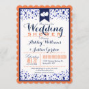 Search for blue orange white wedding invitations Elegant