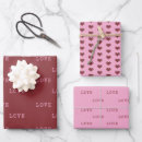 Search for pink red hearts wrapping paper Cute