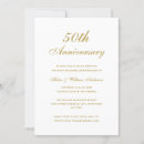 Search for gold 50th wedding anniversary invitations White