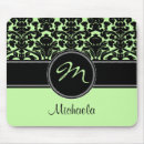Search for damask monogram mousepads White