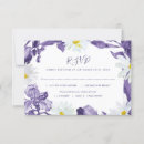 Search for purple iris stamp invitations Elegant