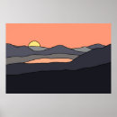 Search for minimalist landscape posters Mountains