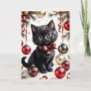 Search for black cat christmas cards Cute