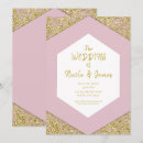 Search for pink glitter wedding invitations Glamour