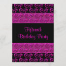 Search for black hot pink quinceanera invitations Damask