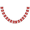 Search for red and gold bunting flags For her