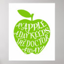 Search for an apple a day posters Green