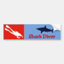 Search for shark bumper stickers Diver