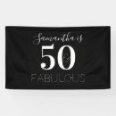 Search for 50th birthday party signs Black and white