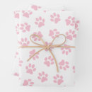 Search for pink dog wrapping paper Paw pattern