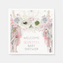 Search for feather napkins Boho baby shower