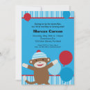 Search for sock monkey invitations Boy