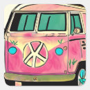Search for retro hippie stickers Pink