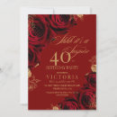 Search for rose gold 40th birthday invitations Roses