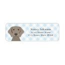Search for weimaraner return address labels Blue