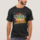 Search for reading is my superpower tshirts Bookish