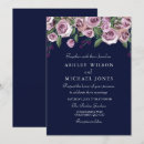 Search for navy and purple wedding invitations Watercolor