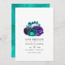 Search for purple and teal save the dates Watercolor