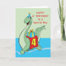 Search for dinosaur 4th birthday cards Cute