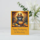 Search for thanksgiving cat postcards Fall