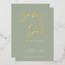 Search for gold foil save the dates Calligraphy