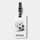 Search for coach luggage tags Soccer player