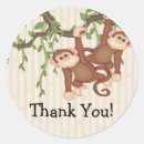 Search for monkey thank you stickers Monkeys