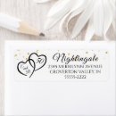 Search for 50th anniversary return address labels Black and gold