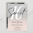 Search for glitter sweet 16 invitations Modern sweet sixteen