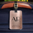 Search for classy luggage tags Rose gold