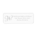Search for light grey return address labels Initial