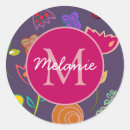 Search for abstract flowers pattern stickers Purple