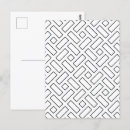 Search for black and white patterns postcards Abstract