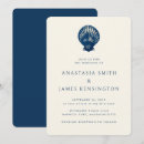 Search for shell wedding invitations Navy blue