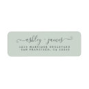 Search for pastel green return address labels Modern typography