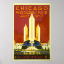 Search for chicago worlds fair posters Vintage travel