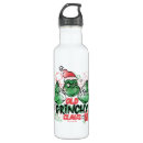 Search for holiday season water bottles the grinch quote