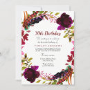 Search for burgundy floral wreath birthday invitations Flowers