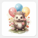 Search for hedgehog square stickers Flowers