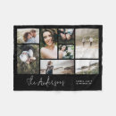 Search for anniversary photo blankets Black