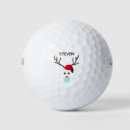 Search for funny face golf balls Santa