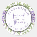 Search for purple round wedding stickers Stylish