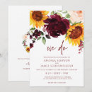 Search for sunflower and burgundy wedding invitations Rustic
