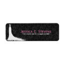 Search for black dress return address labels White