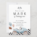 Search for vintage race car birthday invitations Boy