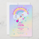Search for unicorn 4th birthday invitations Magical birthday party