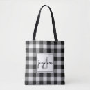 Search for black white buffalo plaid and bags Monogrammed