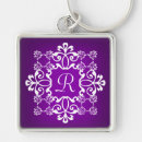 Search for purple damask monogram key rings Monograms