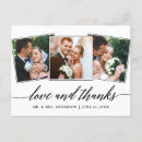 Search for three photo thank you cards Bride and groom