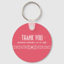 Search for wedding invitation key rings Thank you